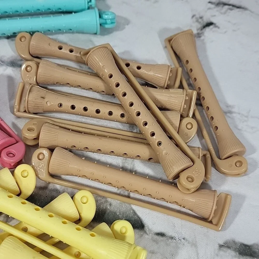 Vintage Goody Perm Rod Rollers With Swing Arm Large Lot Of 72 In 4 Colors‎ USA